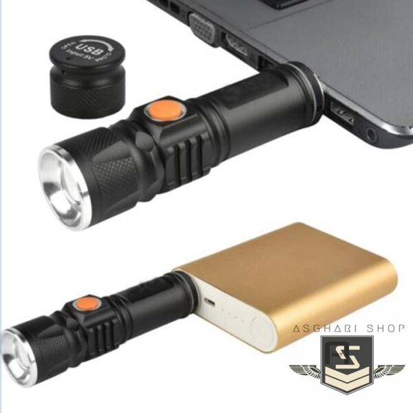 چراغ قوه شارژی مدل USB Charging