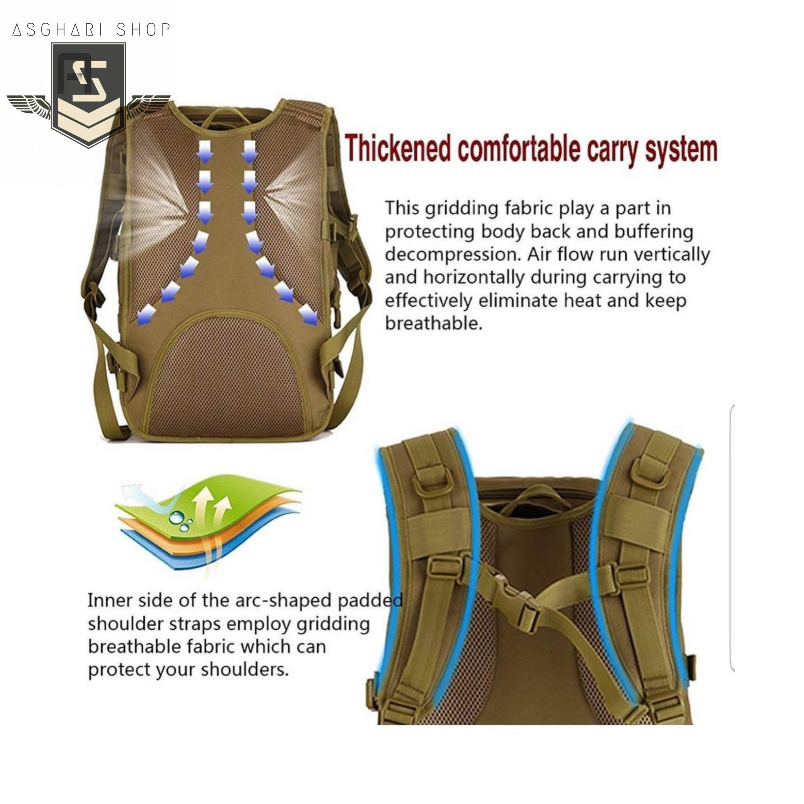 کوله تاکتیکال سگک بزرگ 3 کوله تاکتیکال سگک بزرگ