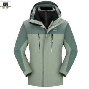 کاپشن دو پوش CARACAL مدل CA-C3103A - سبز صدری روشن - سبز صدری تیره